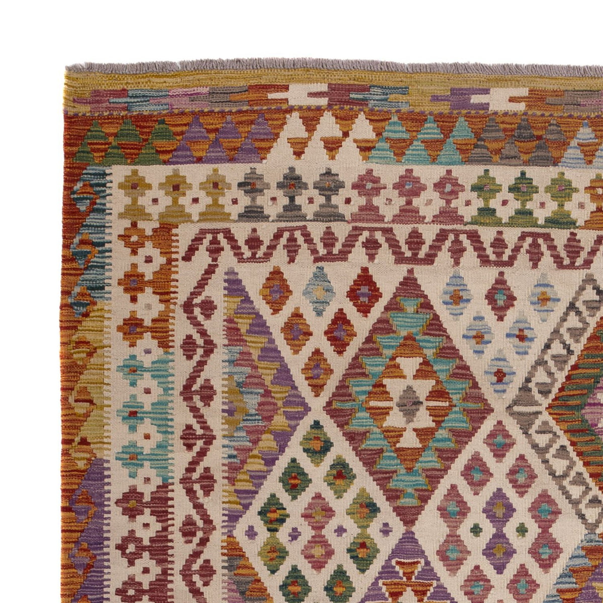 Kelim Rug - Splash - 243 x 201 cm - multicolored