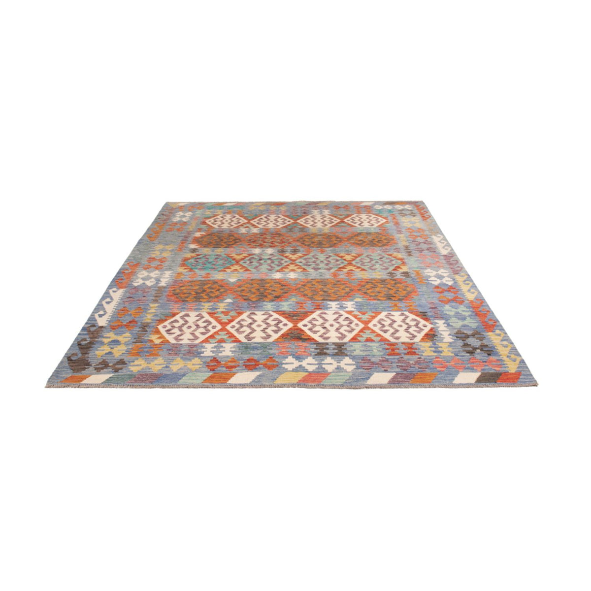 Kelim Rug - Splash - 244 x 205 cm - multicolored