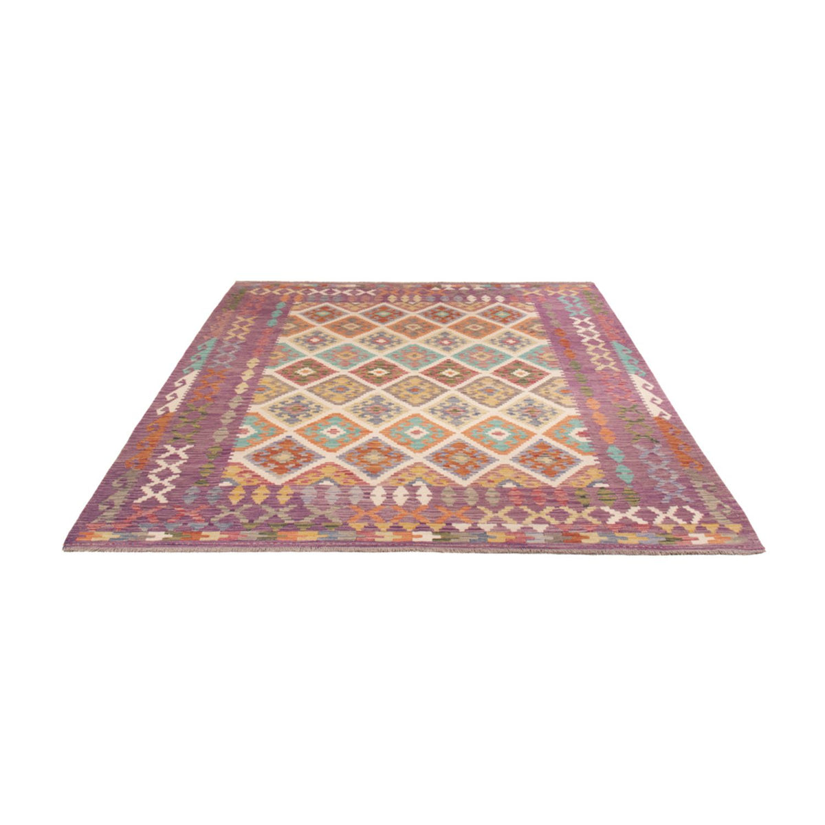 Kelim Rug - Splash - 246 x 206 cm - multicolored