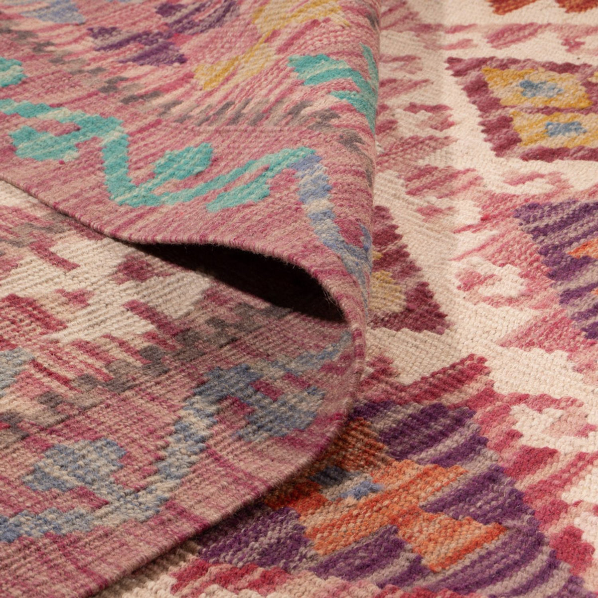 Kelim Rug - Splash - 308 x 215 cm - multicolored