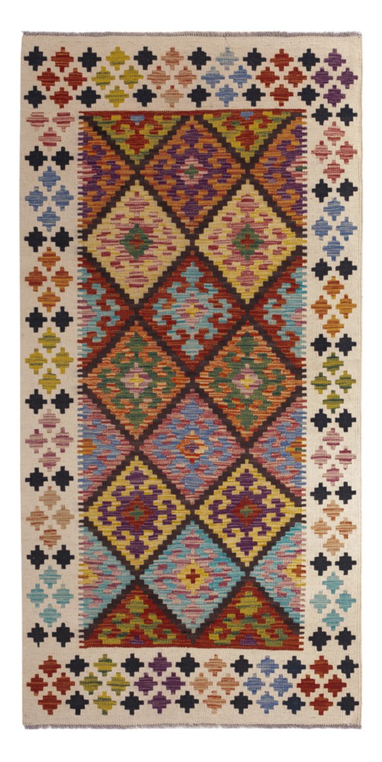 Runner Kelim Rug - Splash - 199 x 101 cm - multicolored