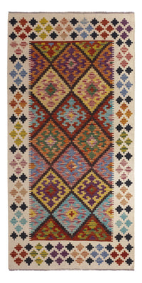 Runner Kelim Rug - Splash - 199 x 101 cm - multicolored