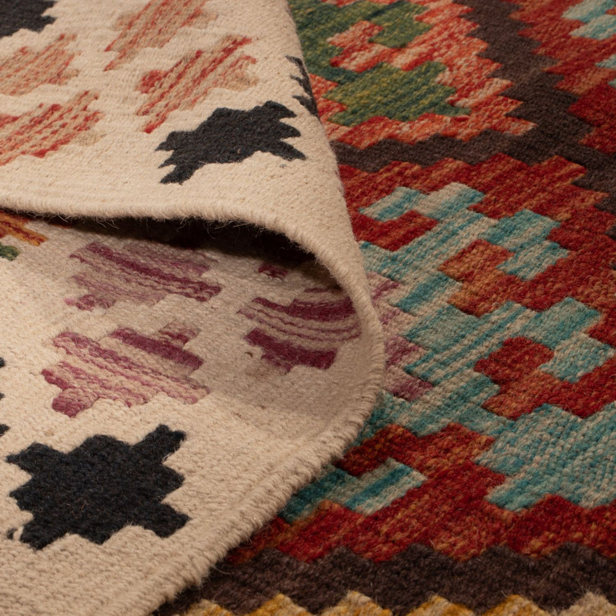 Runner Kelim Rug - Splash - 199 x 101 cm - multicolored