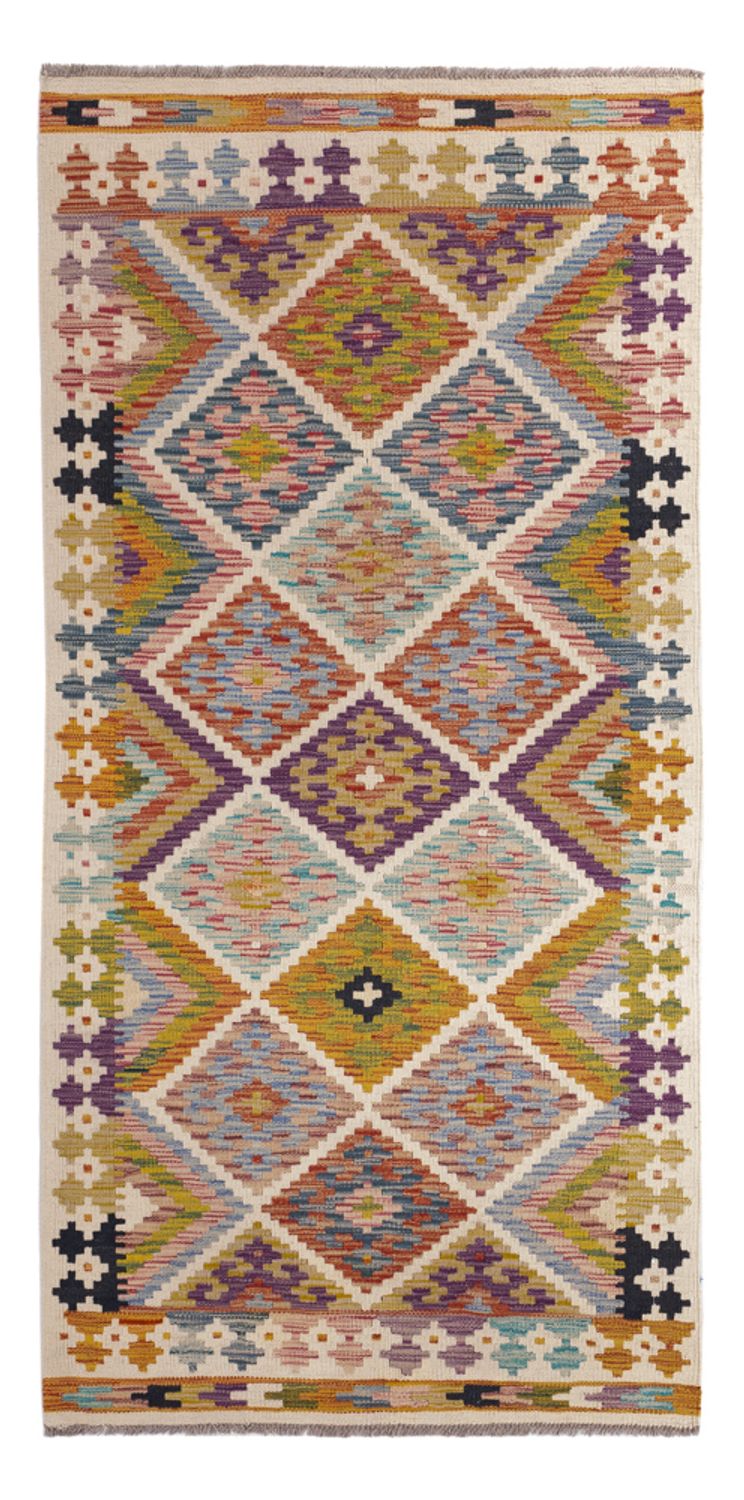 Runner Kelim Rug - Splash - 195 x 95 cm - multicolored
