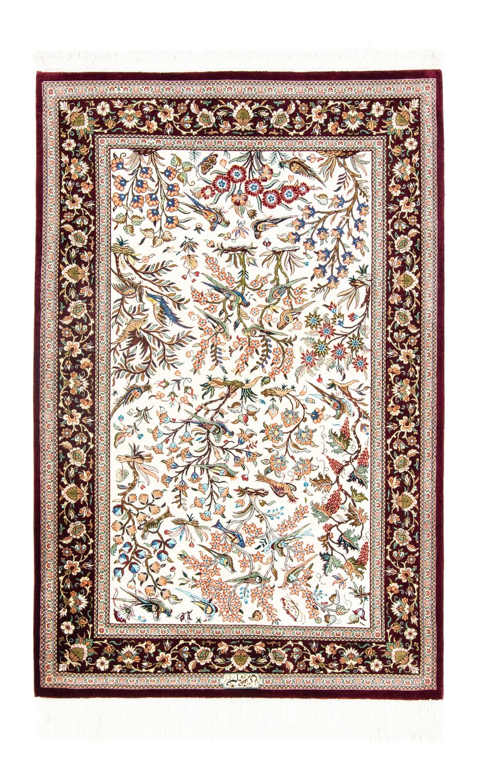 Silk Rug - Ghom Silk - Premium - 123 x 80 cm - beige