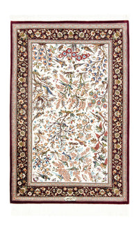 Silk Rug - Ghom Silk - Premium - 123 x 80 cm - beige