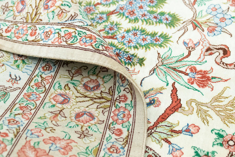 Silk Rug - Ghom Silk - Premium - 122 x 80 cm - beige