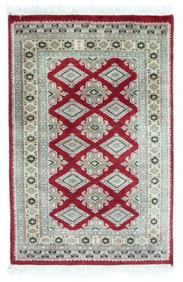 Pakistani Rug - 94 x 63 cm - red