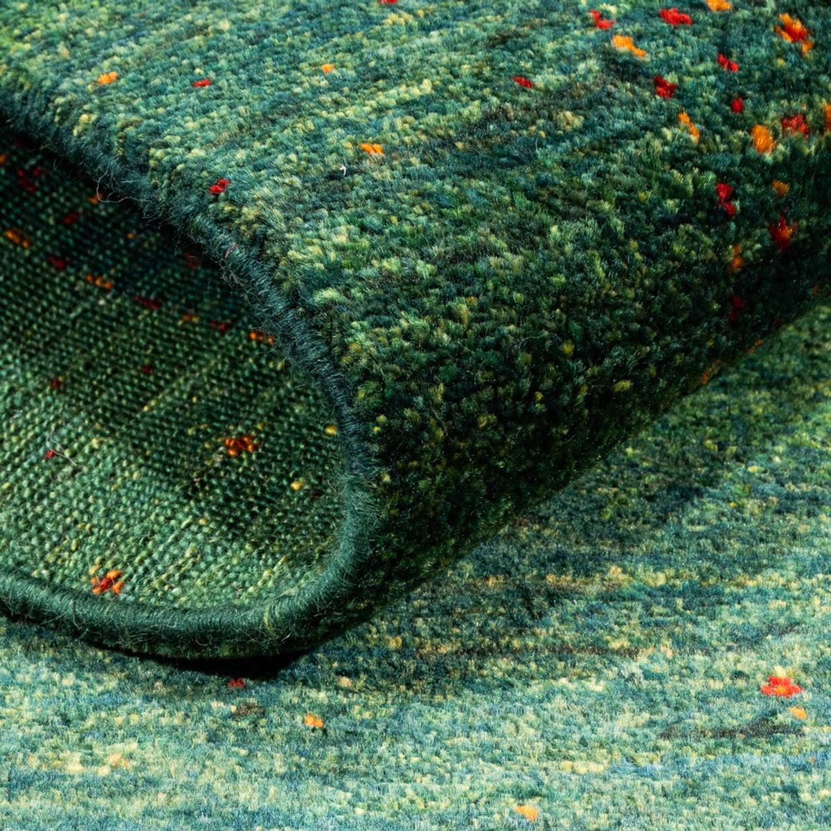 Gabbeh Rug - Loribaft Perser - 146 x 98 cm - green