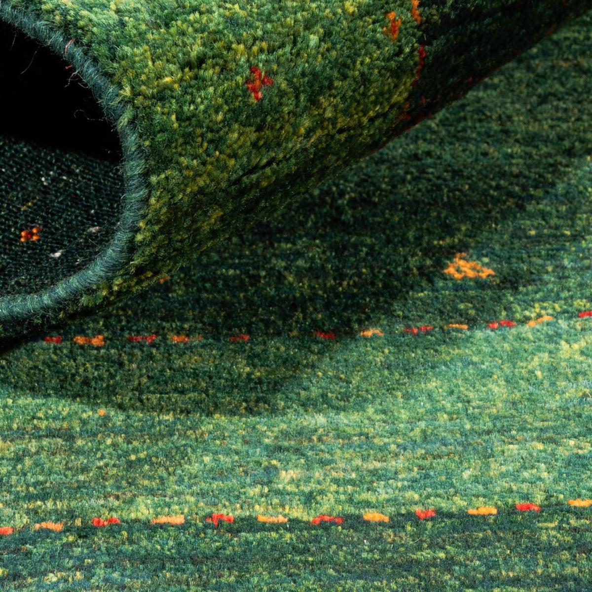 Gabbeh Rug - Loribaft Perser - 115 x 86 cm - green