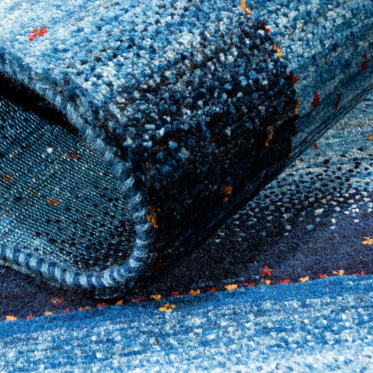 Gabbeh Rug - Loribaft Perser - 129 x 84 cm - blue