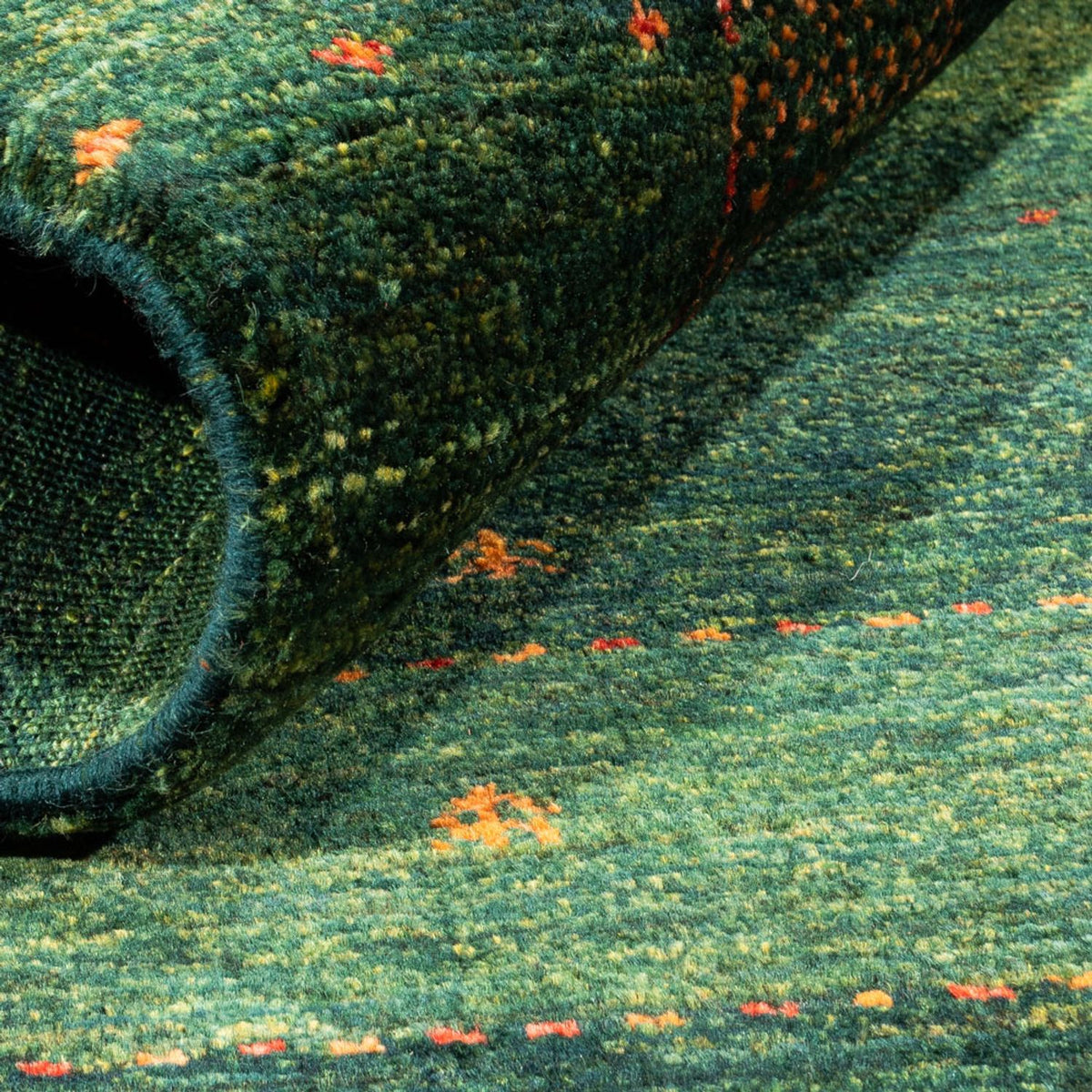 Gabbeh Rug - Loribaft Perser - 121 x 85 cm - green