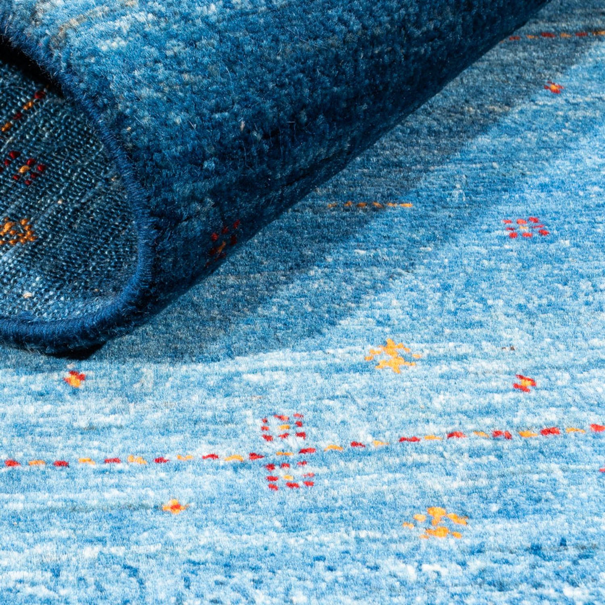 Gabbeh Rug - Loribaft Perser - 131 x 85 cm - blue
