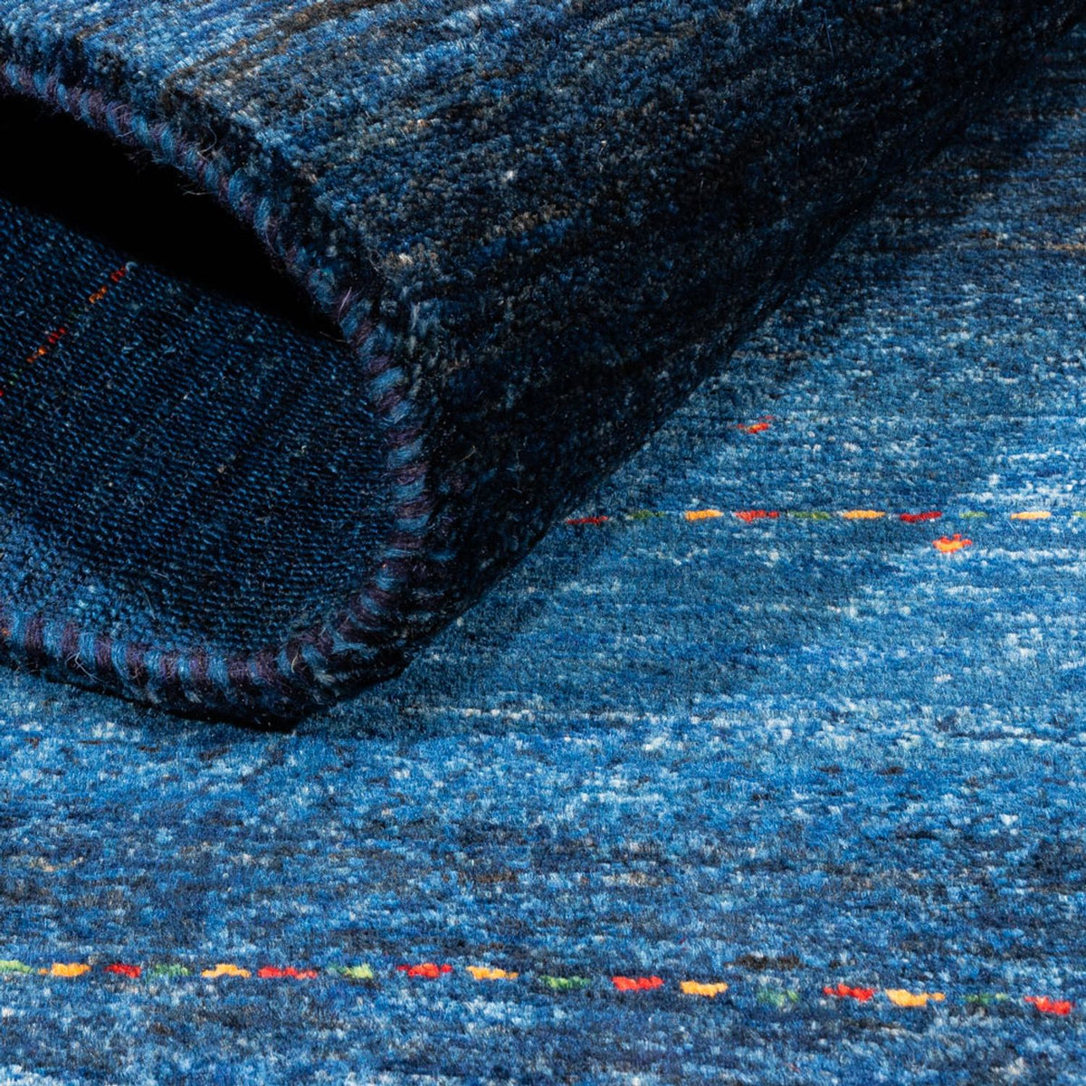 Gabbeh Rug - Loribaft Perser - 132 x 83 cm - blue