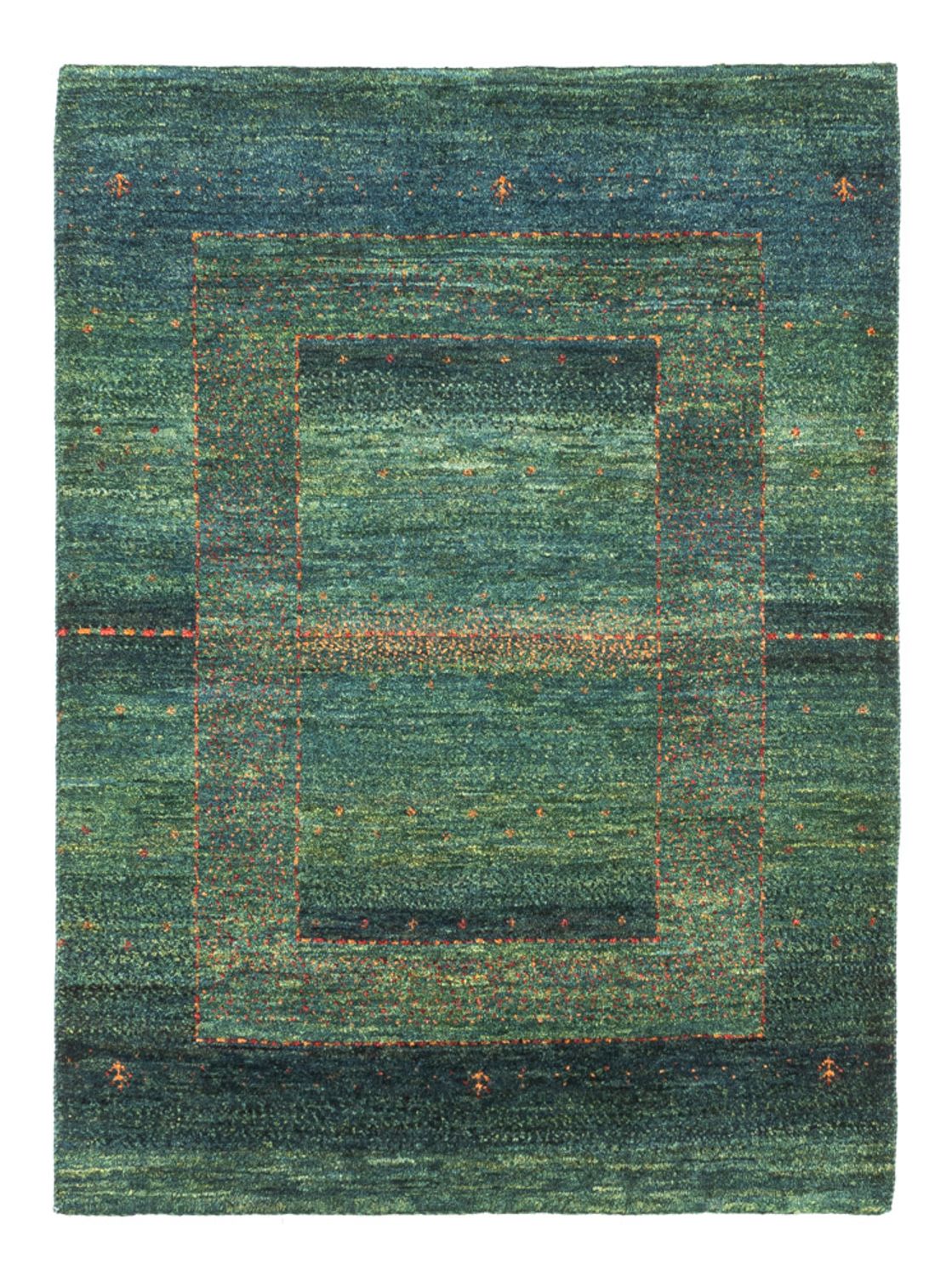 Gabbeh Rug - Loribaft Perser - 111 x 83 cm - green