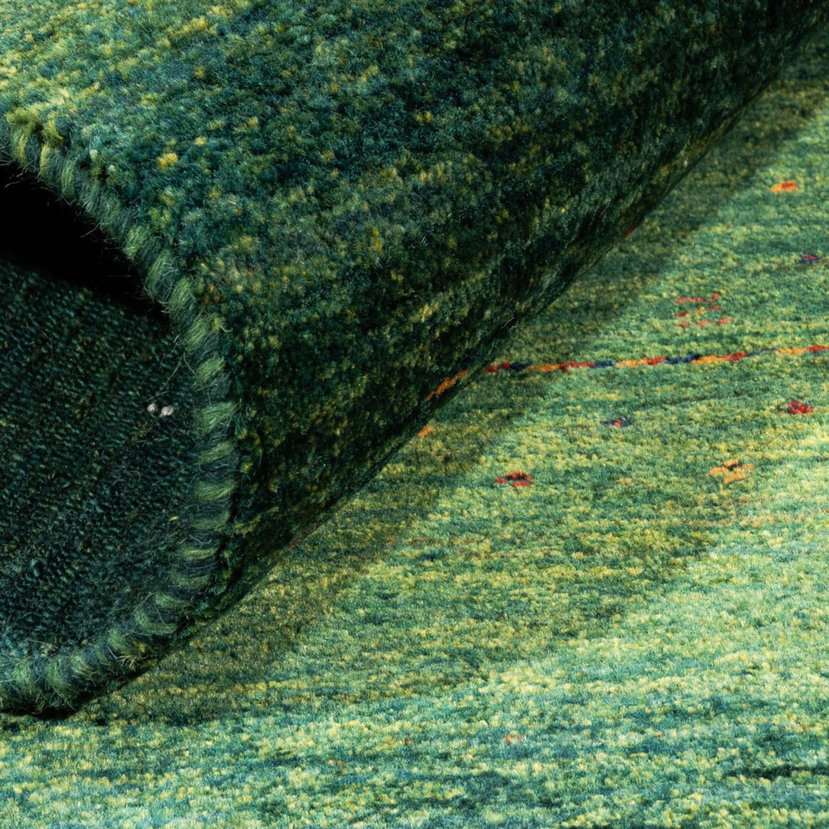 Gabbeh Rug - Loribaft Perser - 125 x 81 cm - green