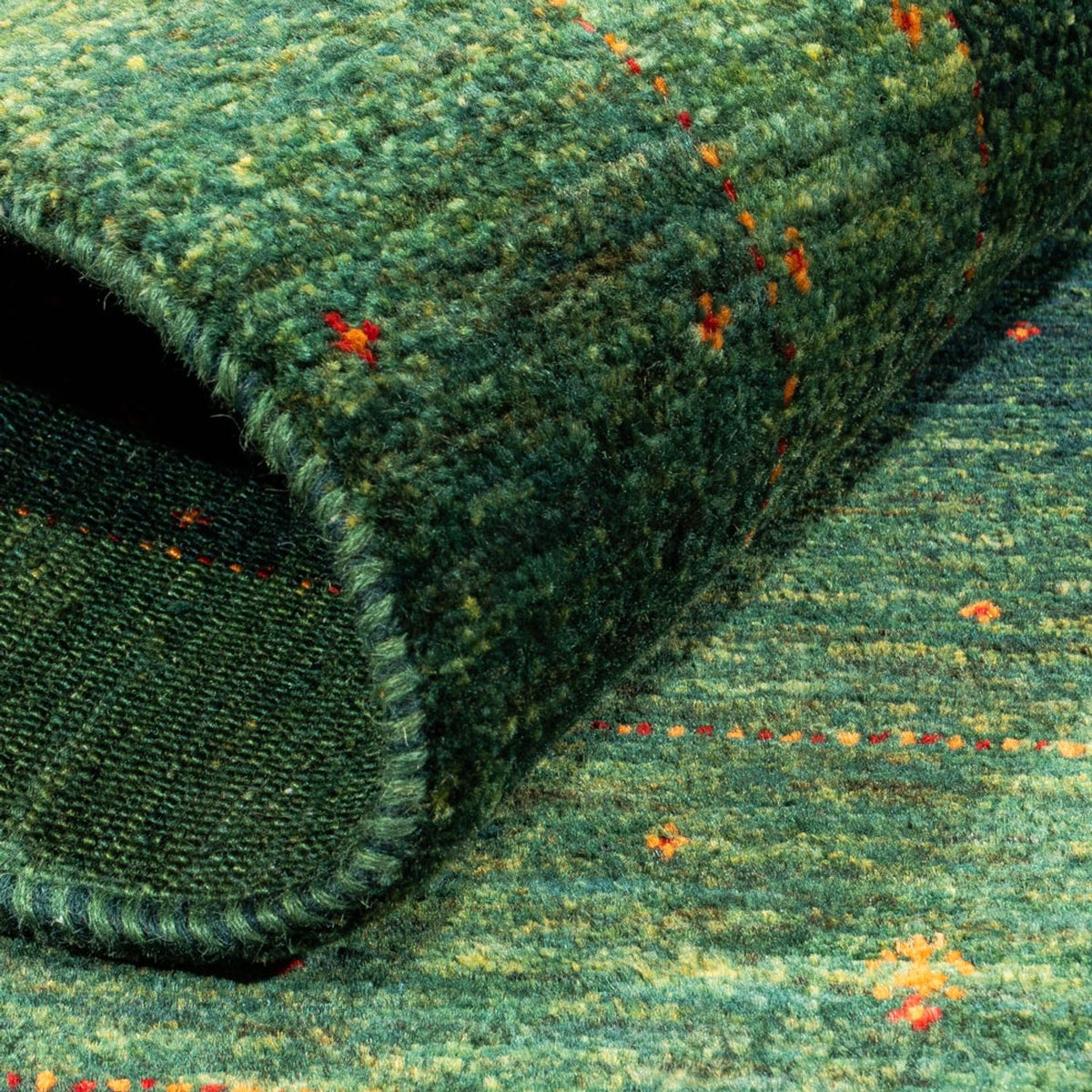 Gabbeh Rug - Loribaft Perser - 127 x 86 cm - green