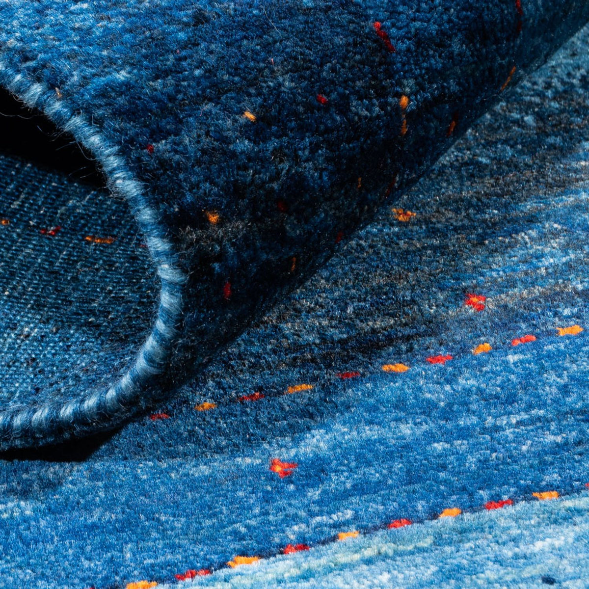 Gabbeh Rug - Loribaft Perser - 135 x 93 cm - blue