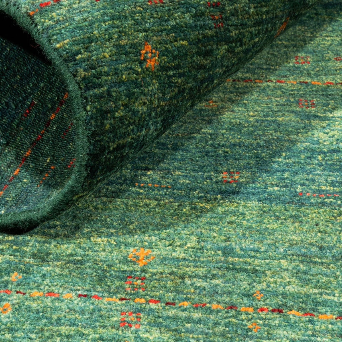 Gabbeh Rug - Loribaft Perser - 127 x 82 cm - green