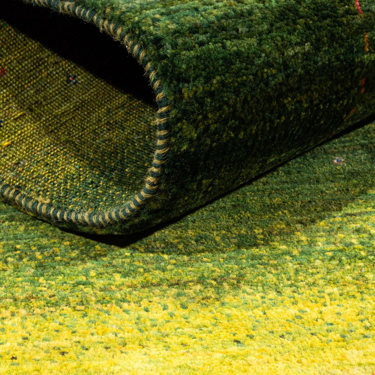 Gabbeh Rug - Loribaft Perser - 154 x 100 cm - green