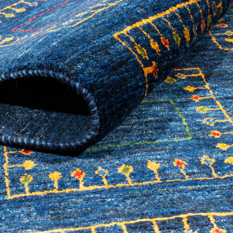 Gabbeh Rug - Loribaft Perser - 253 x 180 cm - blue