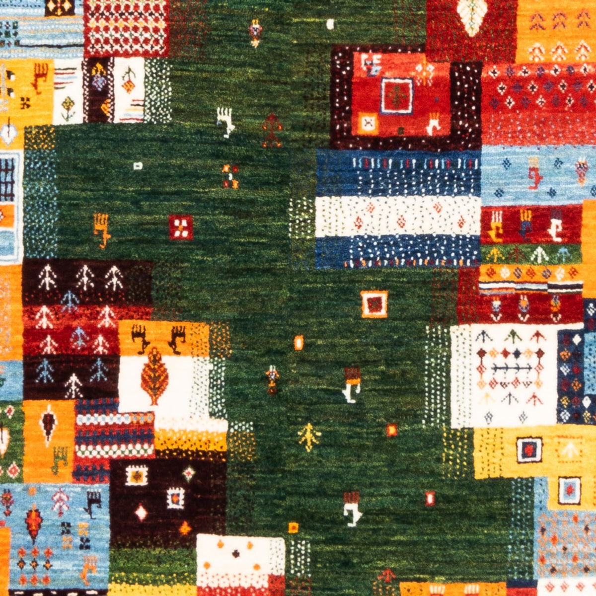 Gabbeh Rug - Loribaft Perser - 244 x 176 cm - green