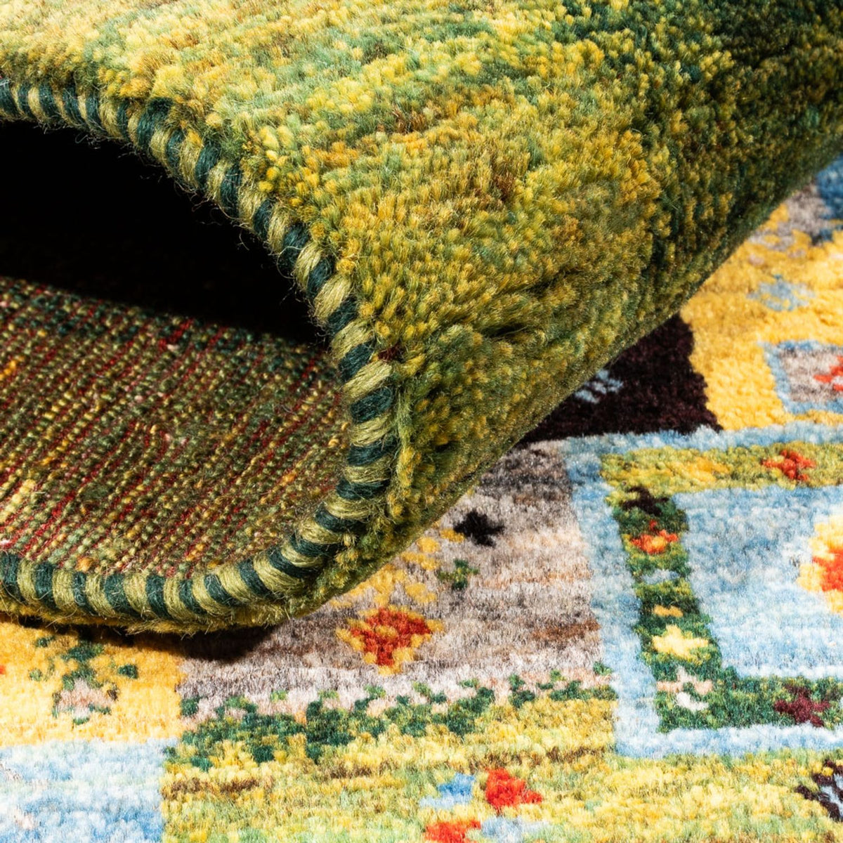 Gabbeh Rug - Loribaft Perser - Royal - 196 x 148 cm - green