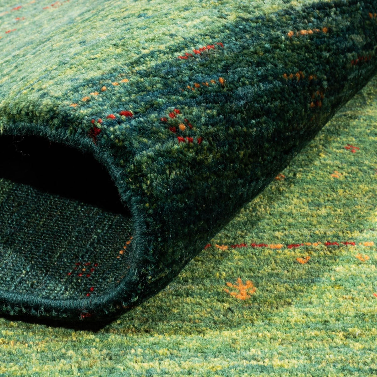 Gabbeh Rug - Loribaft Perser - 191 x 152 cm - green