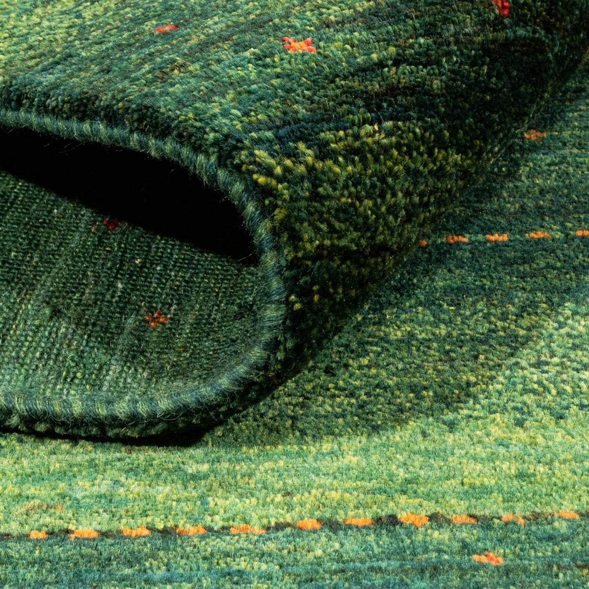 Gabbeh Rug - Loribaft Perser - 184 x 154 cm - green