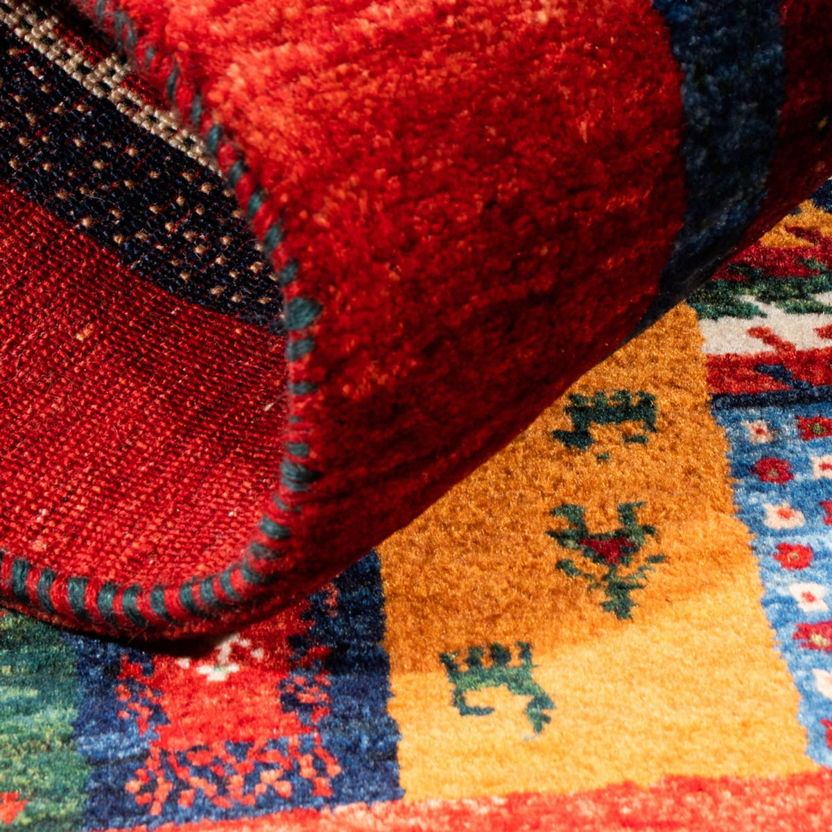 Gabbeh Rug - Loribaft Perser - Royal - 129 x 81 cm - multicolored