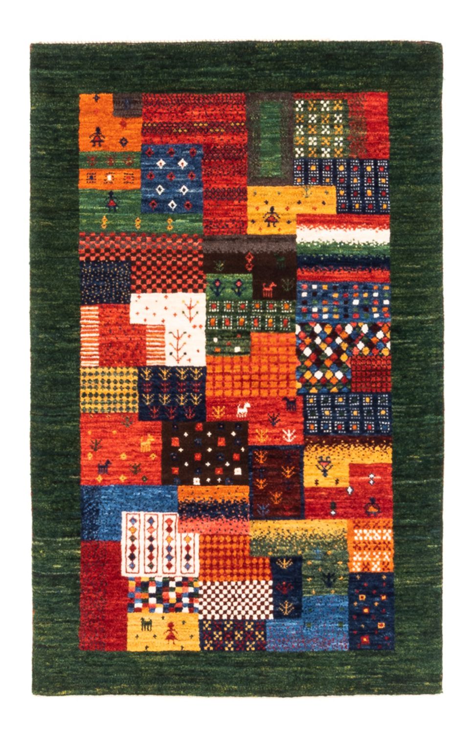 Gabbeh Rug - Loribaft Perser - Royal - 127 x 83 cm - green