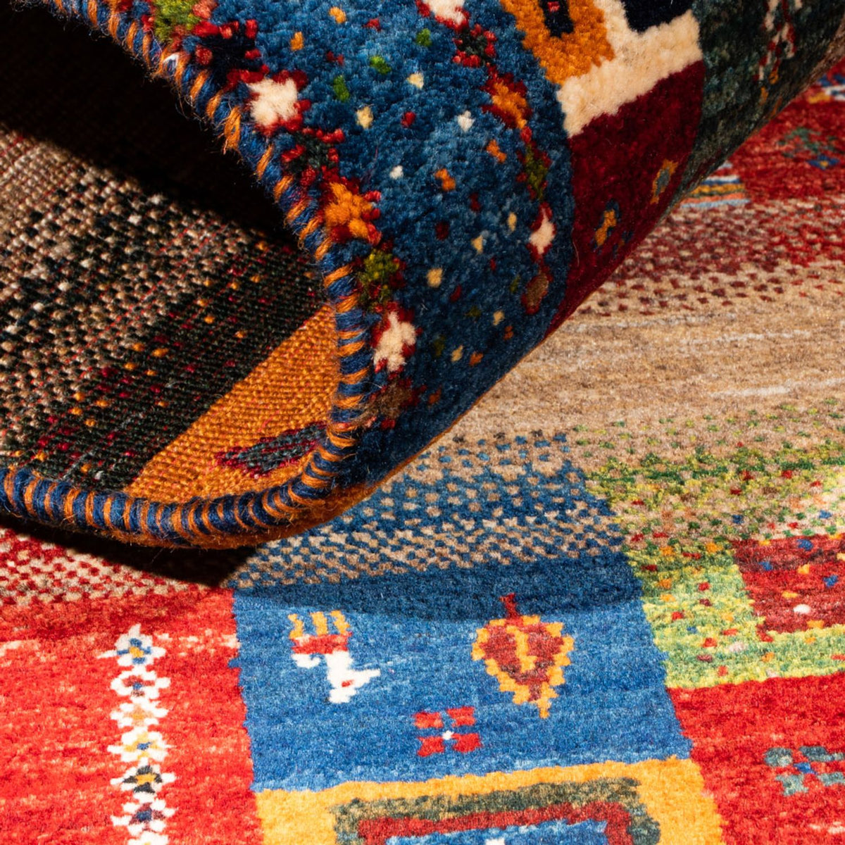 Gabbeh Rug - Loribaft Perser - Royal - 132 x 84 cm - multicolored