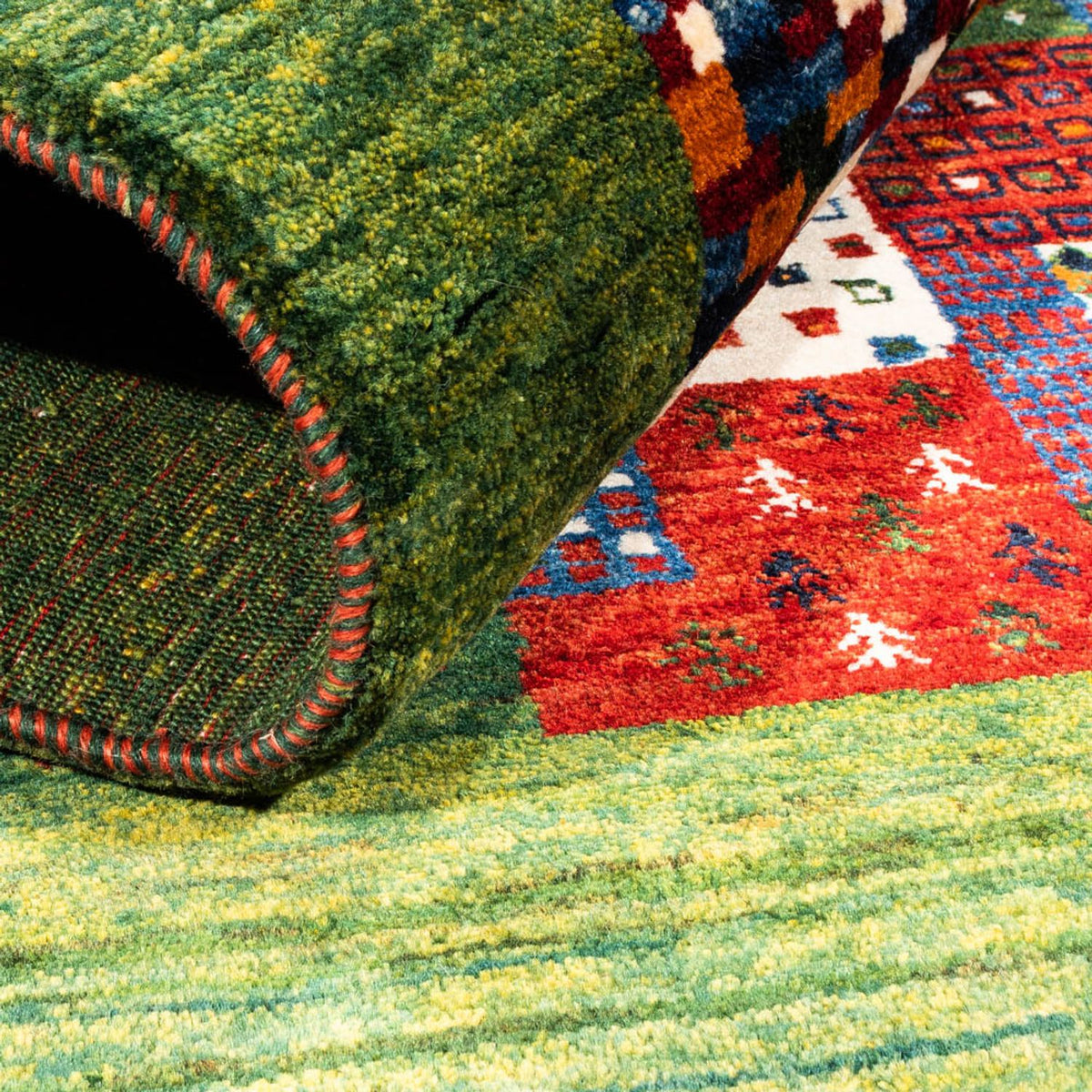 Gabbeh Rug - Loribaft Perser - Royal square  - 129 x 120 cm - multicolored