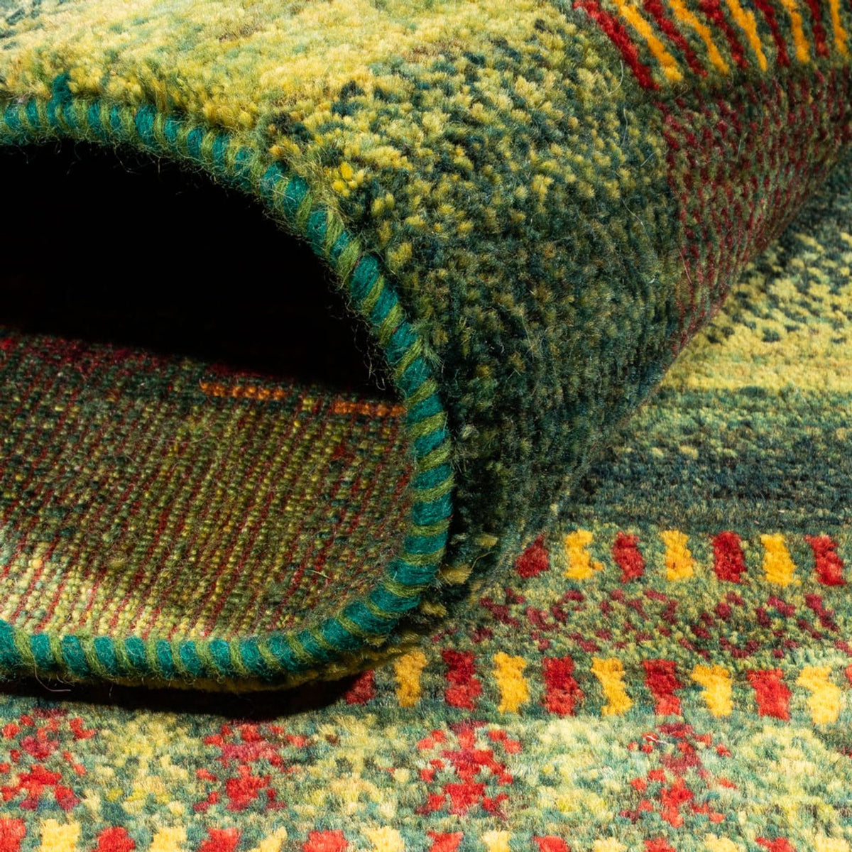 Gabbeh Rug - Loribaft Perser - Royal - 192 x 165 cm - green