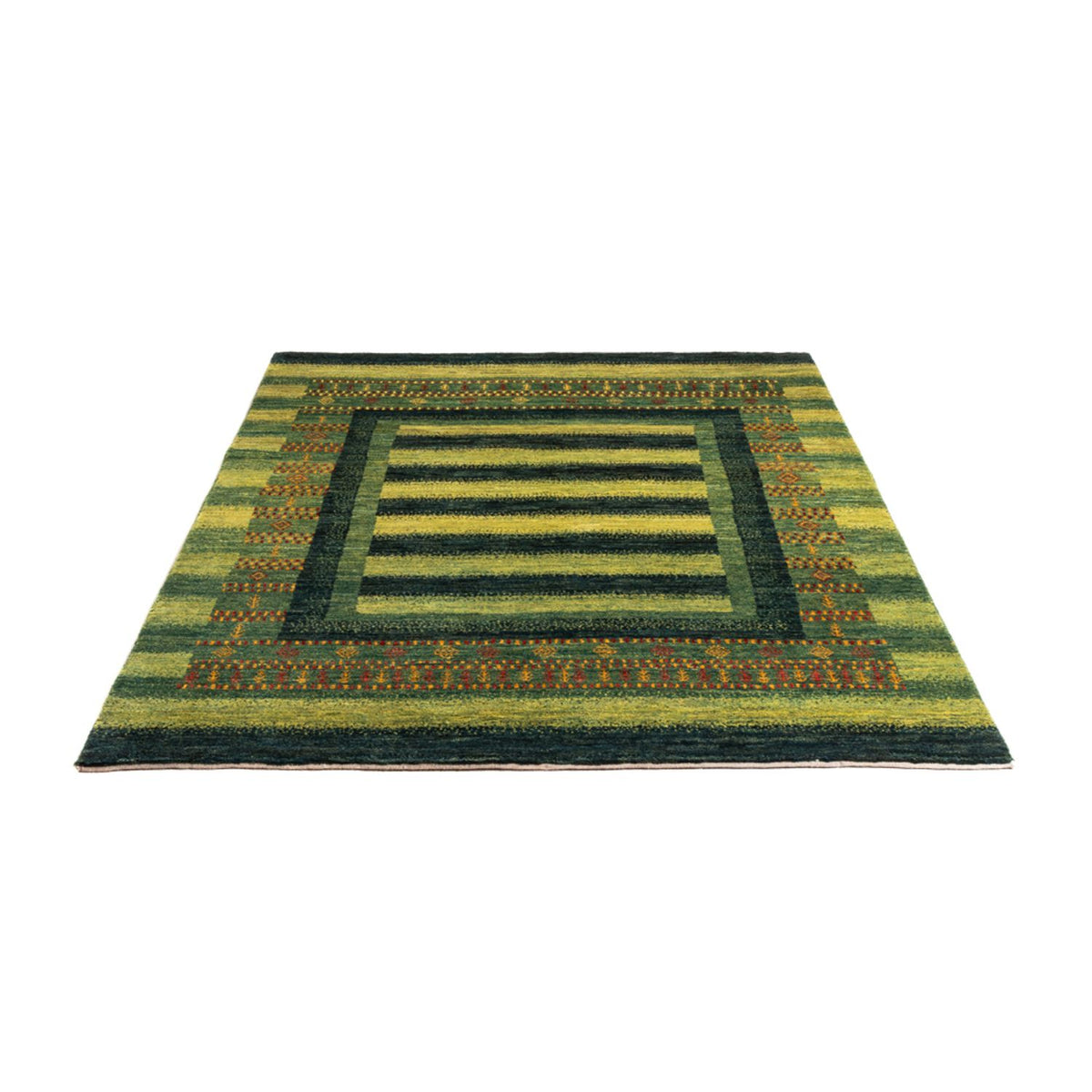 Gabbeh Rug - Loribaft Perser - Royal - 206 x 152 cm - green