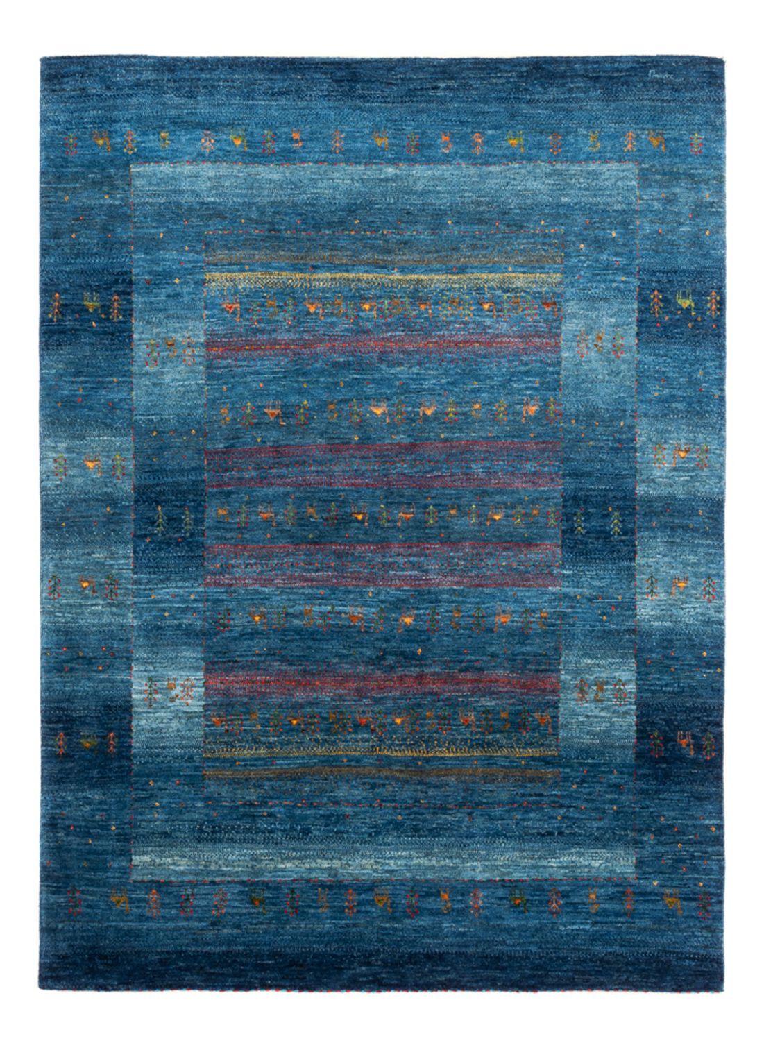 Gabbeh Rug - Loribaft Perser - 200 x 147 cm - blue