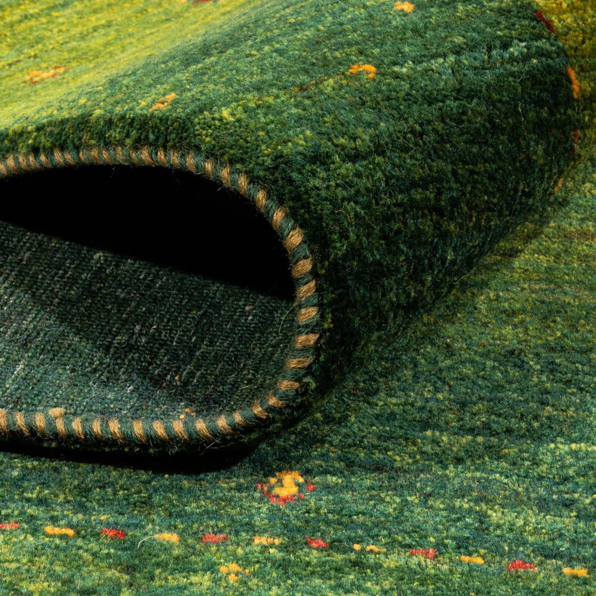 Gabbeh Rug - Loribaft Perser - 198 x 146 cm - green