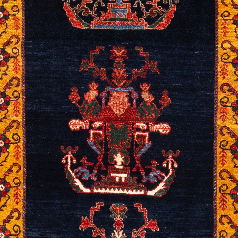 Runner Gabbeh Rug - Perser - 253 x 84 cm - dark blue