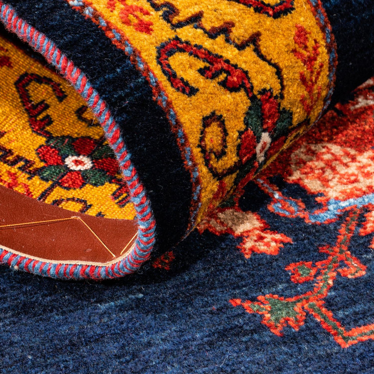 Runner Gabbeh Rug - Perser - 253 x 84 cm - dark blue