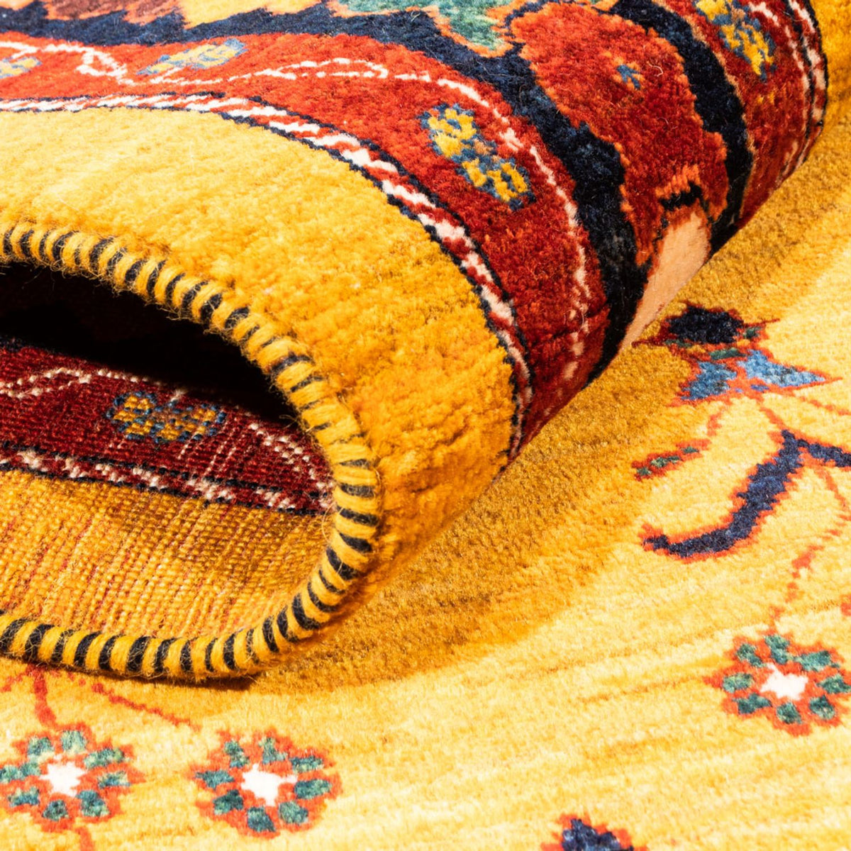 Gabbeh Rug - Perser - 198 x 149 cm - gold