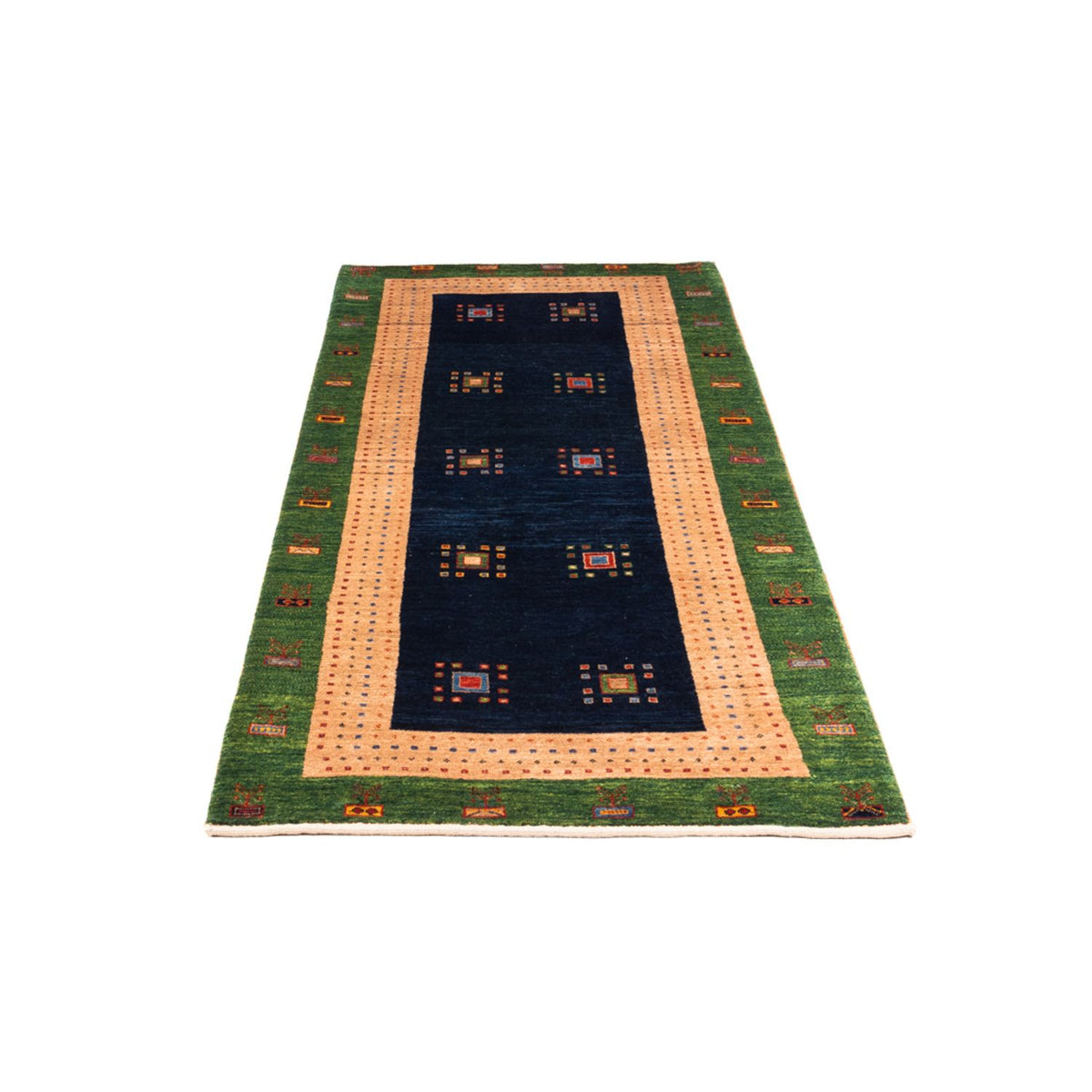 Runner Gabbeh Rug - Perser - 202 x 82 cm - dark blue