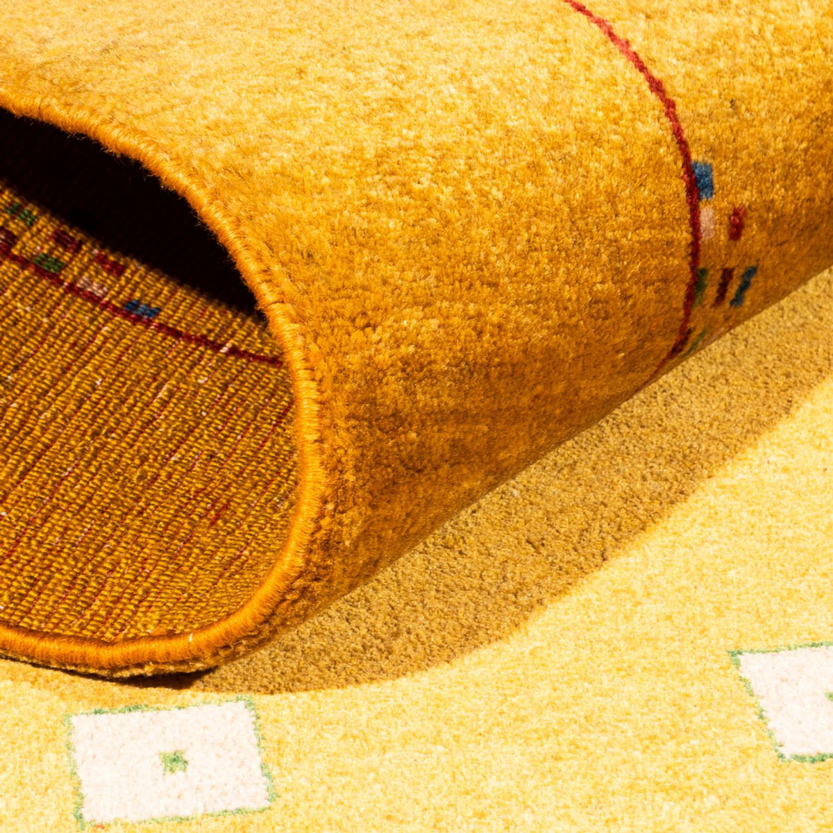 Runner Gabbeh Rug - Perser - 204 x 84 cm - gold