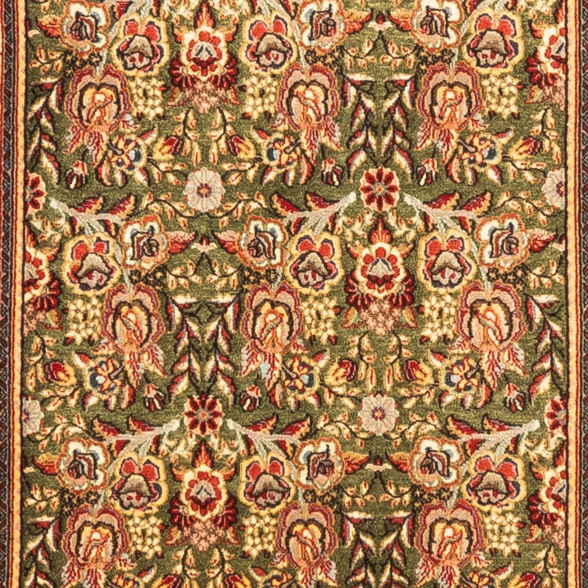 Runner Perser Rug - Ghom - 295 x 80 cm - green