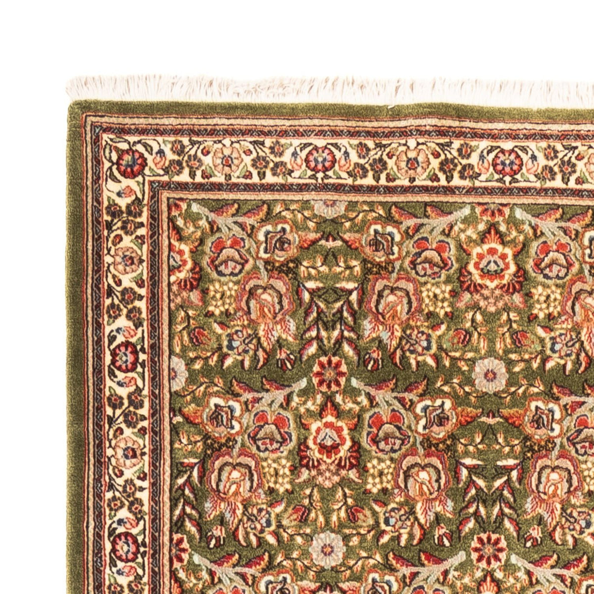 Runner Perser Rug - Ghom - 295 x 80 cm - green