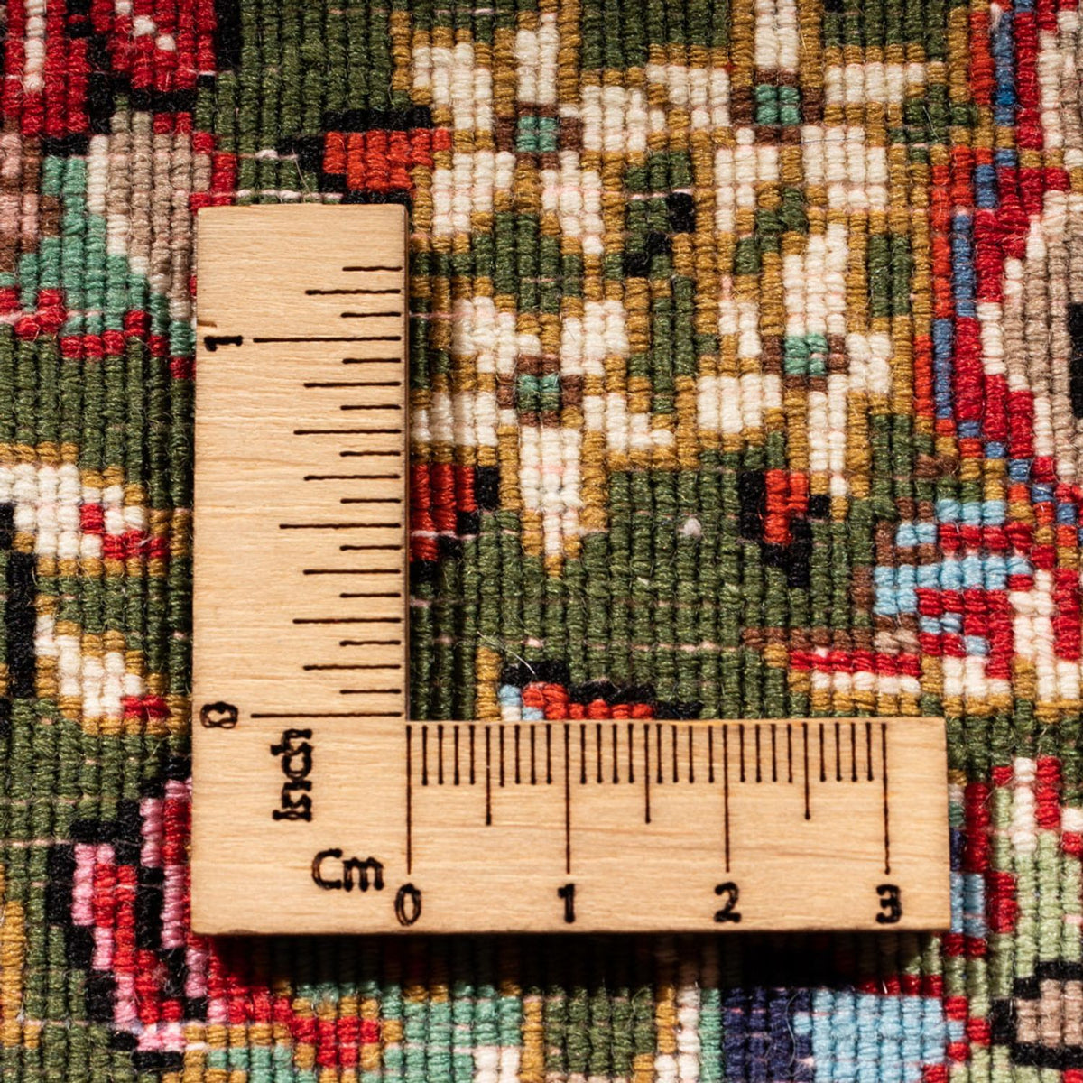 Runner Perser Rug - Ghom - 295 x 80 cm - green