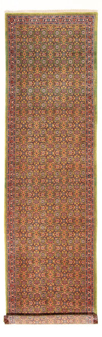 Runner Perser Rug - Tabriz - Royal - 377 x 100 cm - light green