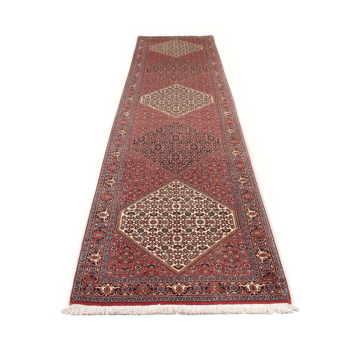 Runner Perser Rug - Bidjar - 384 x 77 cm - red