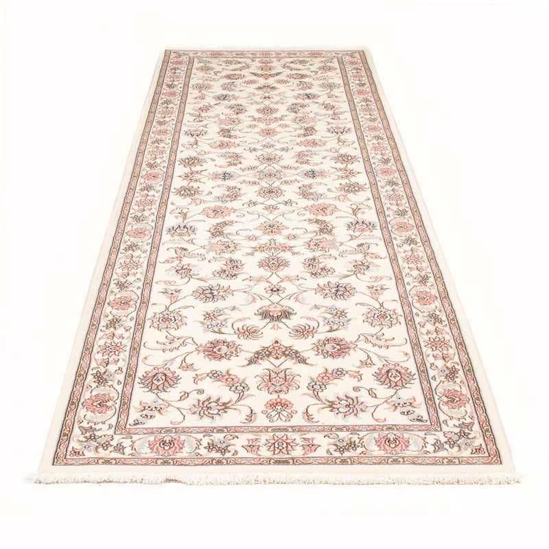 Runner Perser Rug - Tabriz - Royal - 298 x 91 cm - cream
