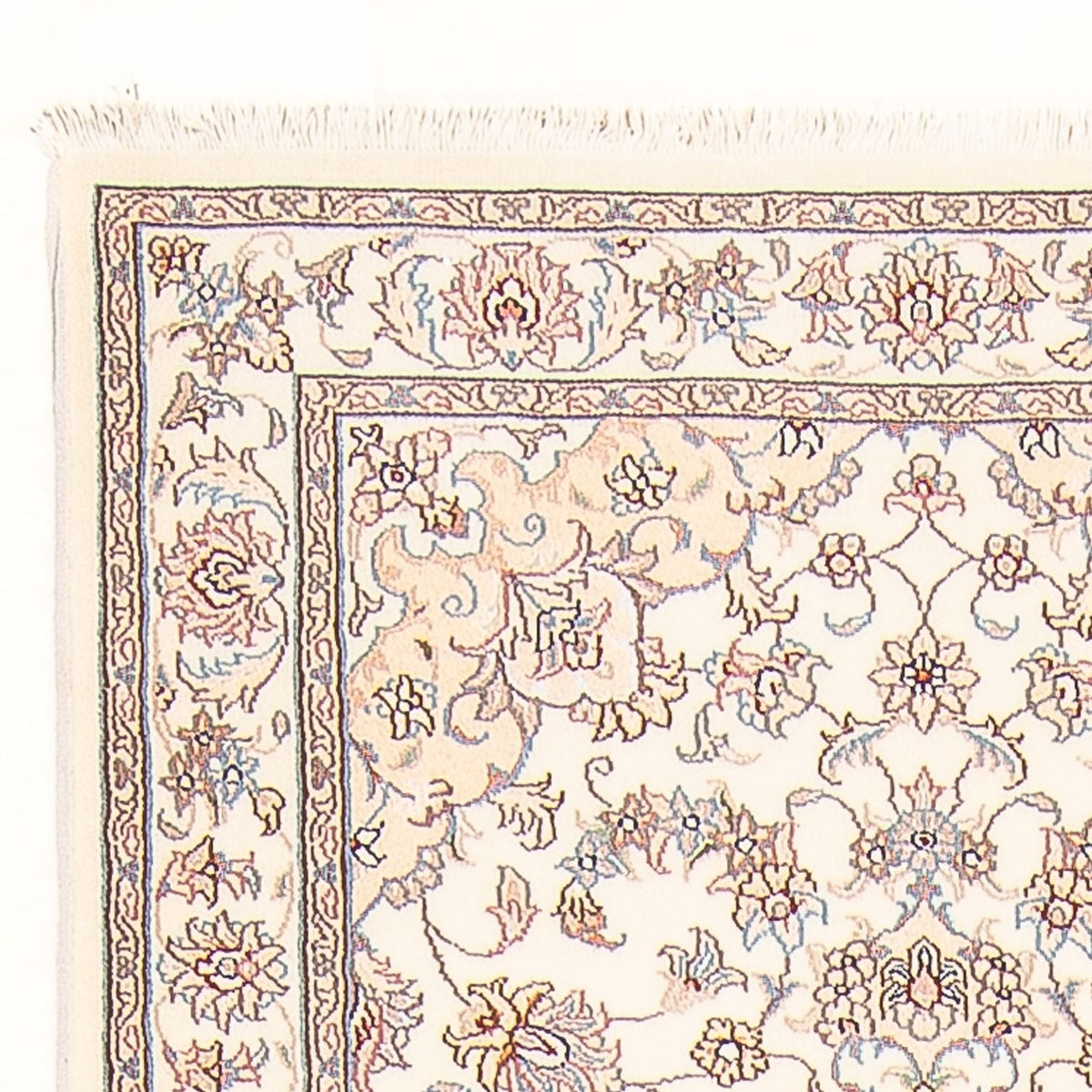 Runner Perser Rug - Tabriz - Royal - 298 x 87 cm - cream