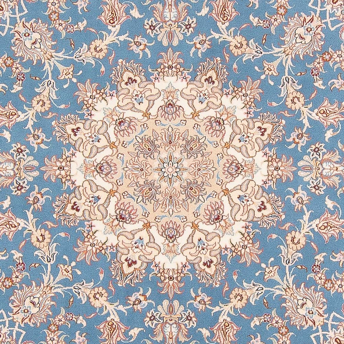 Perser Rug - Tabriz - Royal round  - 200 x 200 cm - light blue